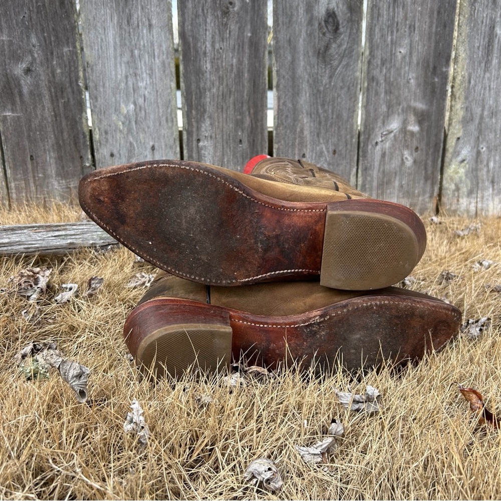 Abilene Boot Co.‎ Rustic Brown Leather Boots - Picture 7 of 10